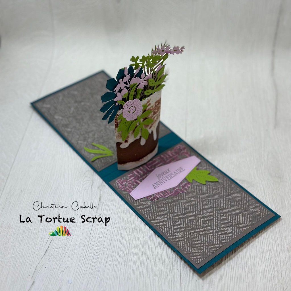 carte pop up boutique de fleurs en papier 